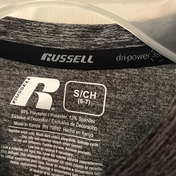 Russell Athletic Active LS Shirt Boys Small 6-7 - Picture 3 of 8